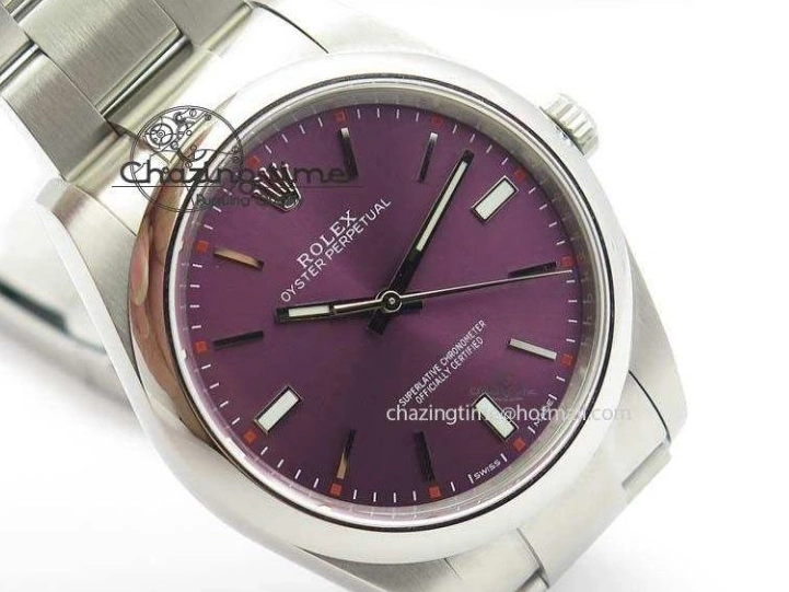 39mm 114300 Bracelet Dial SS On Best Edition SA3132 JF Oyster 1:1 Grape Perpetual 0228
